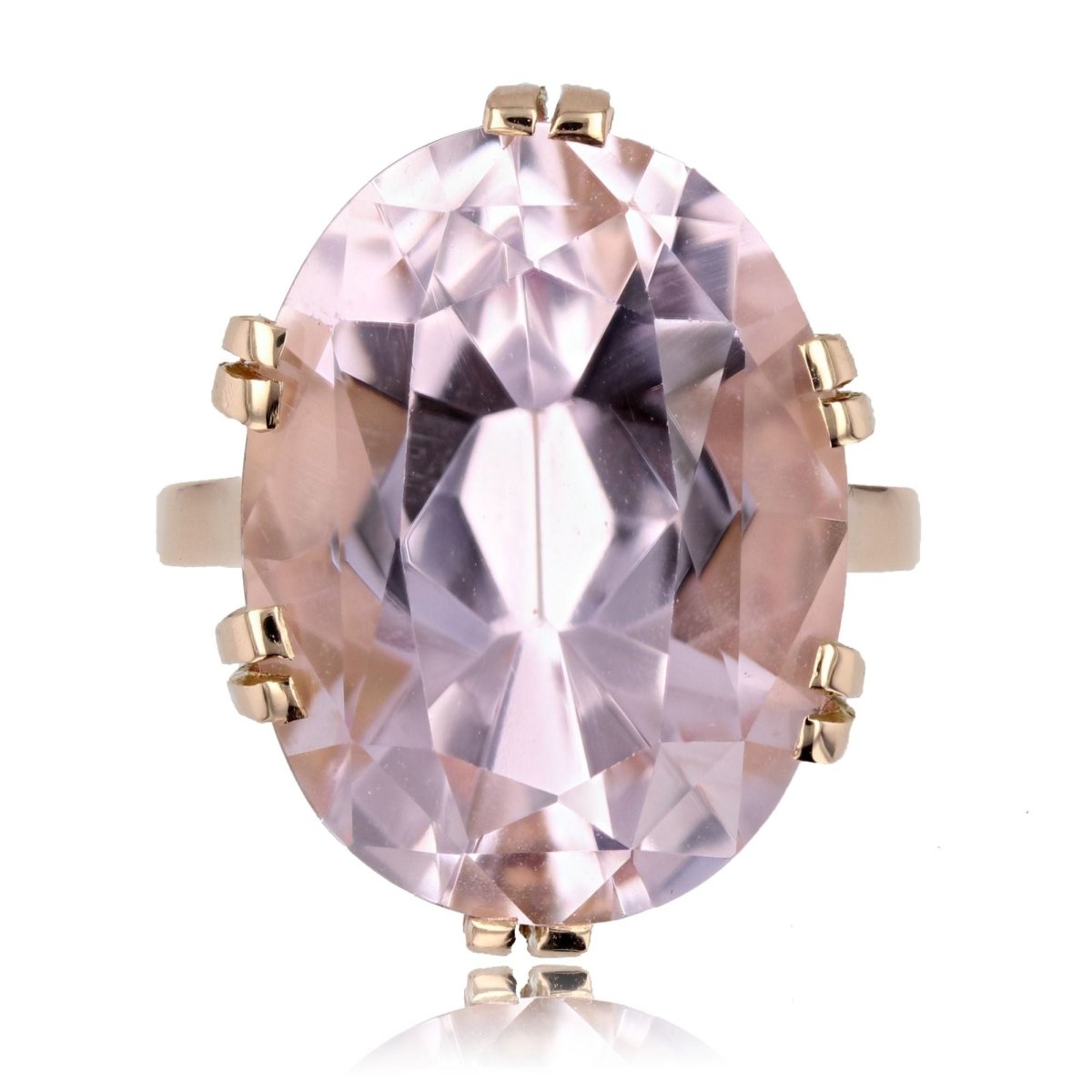 Bague kunzite vintage en or - Castafiore