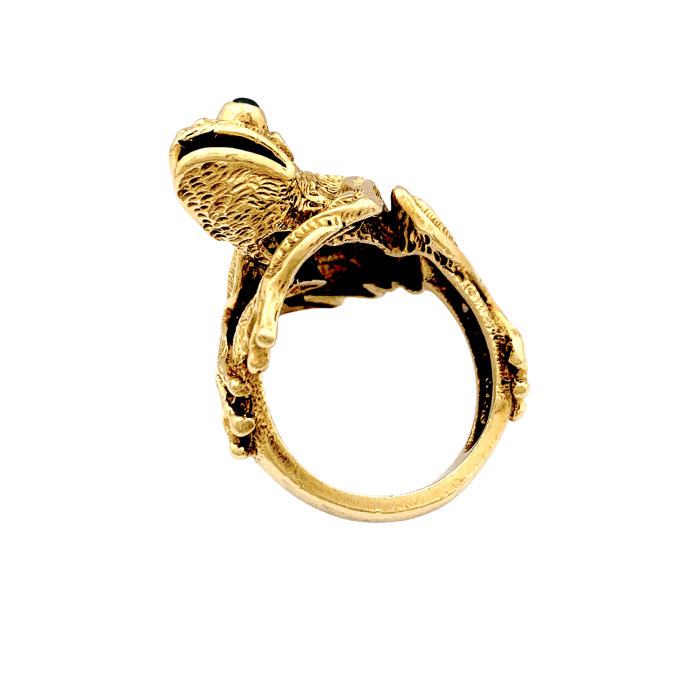 Bague KURT WAYNE en or jaune et émeraudes - Castafiore