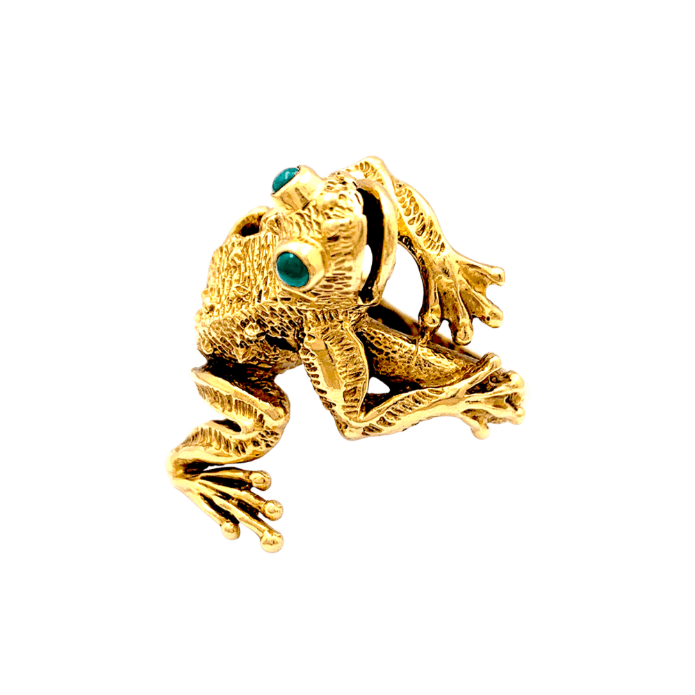 Bague KURT WAYNE en or jaune et émeraudes - Castafiore