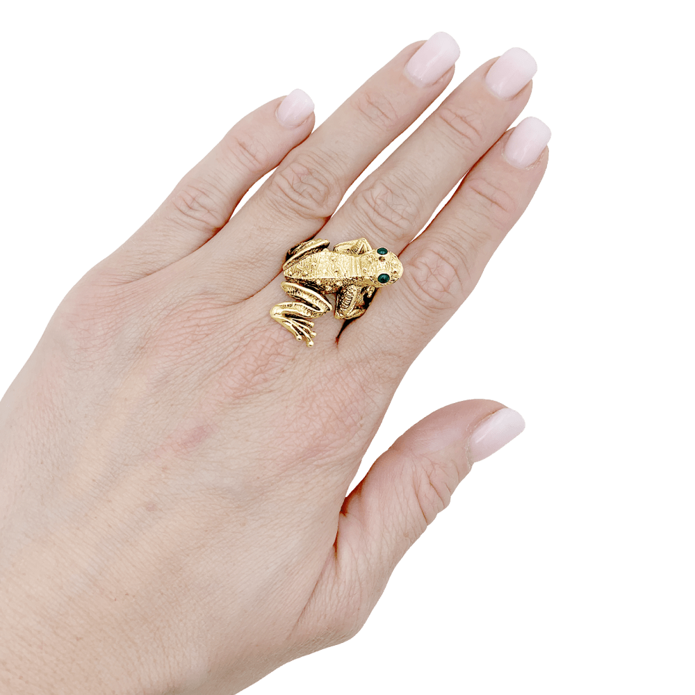 Bague KURT WAYNE en or jaune et émeraudes - Castafiore