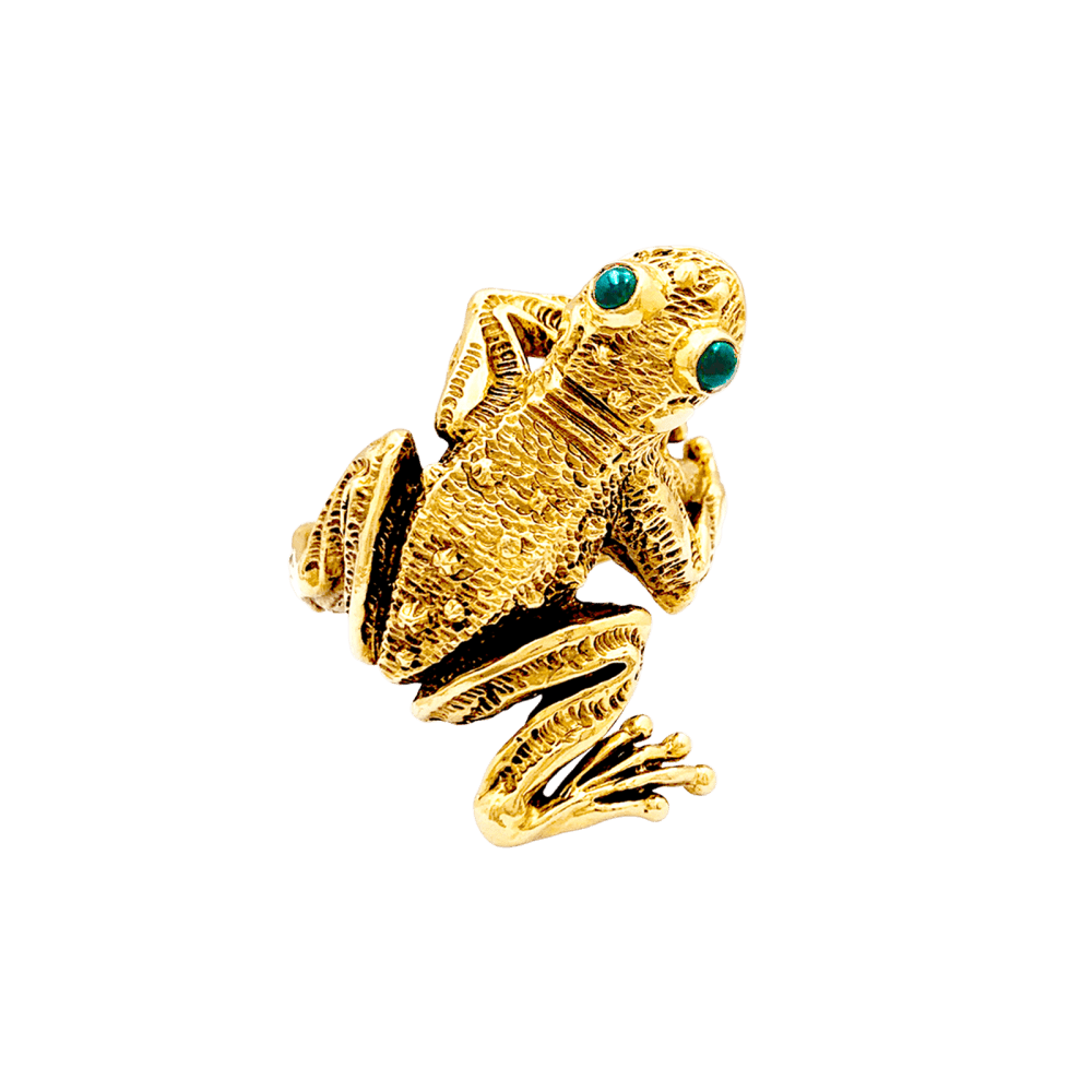 Bague KURT WAYNE en or jaune et émeraudes - Castafiore