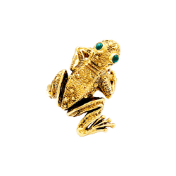 Bague KURT WAYNE en or jaune et émeraudes - Castafiore