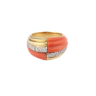 Bague Kutchinsky Corail Diamants Or Jaune 18 Carats - Castafiore