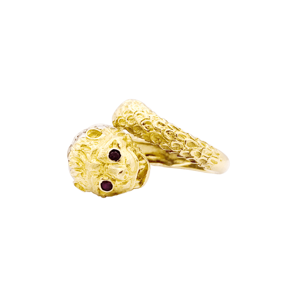 Bague Chimère Ilias Lalaounis En Or Jaune - Bijou De Créateur Grec, Occasion
