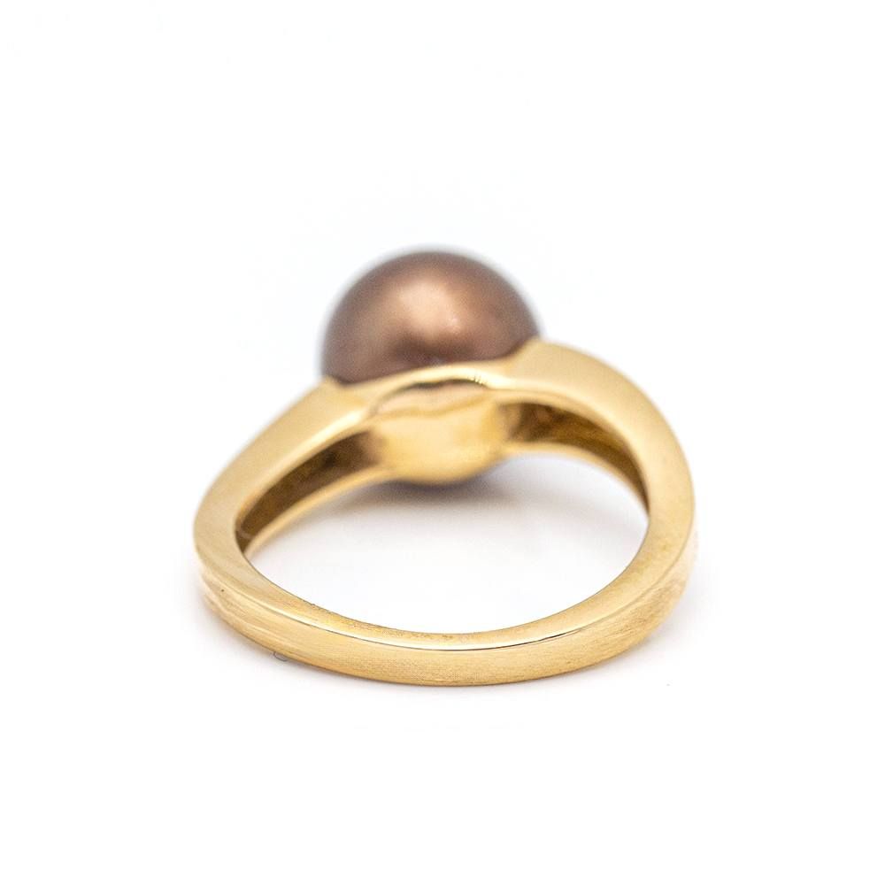 Bague LARGÉ en or, perles et diamants - Castafiore