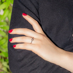 Bague Le Cube Dinh Van en or blanc avec diamant - Castafiore