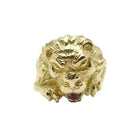 Bague "Lion" en or jaune et pierre naturelle - Castafiore