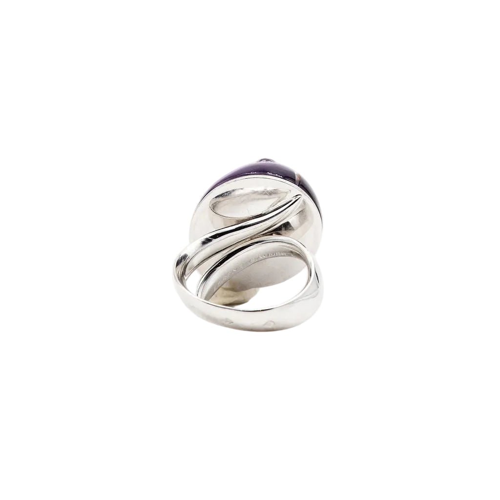 Bague LORENZ BÄUMER Coccinelle en or blanc, améthyste, citrine et saphirs