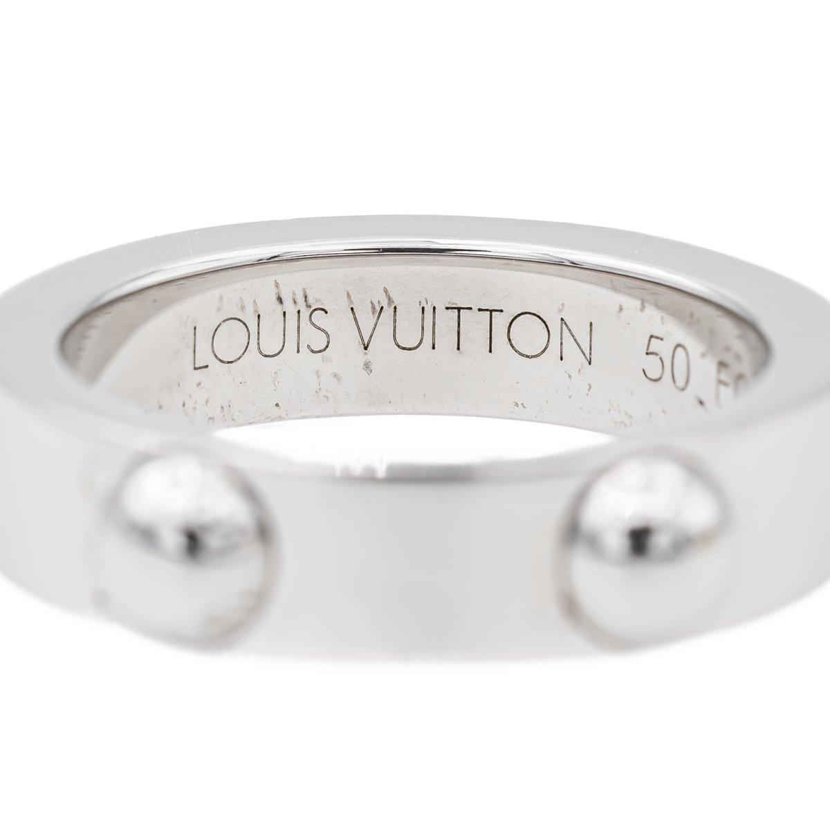 Bague LOUIS VUITTON "Clous" en or blanc - Castafiore