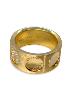 Bague Louis Vuitton Empreinte or jaune et diamants - Castafiore