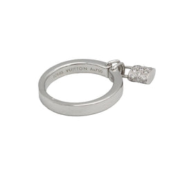 Bague LOUIS VUITTON "Lockit" en or blanc et diamants - Castafiore