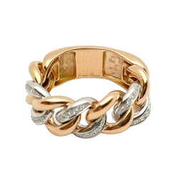 Bague LUCIANO SOMENZI en or blanc, or rose et diamants - Castafiore