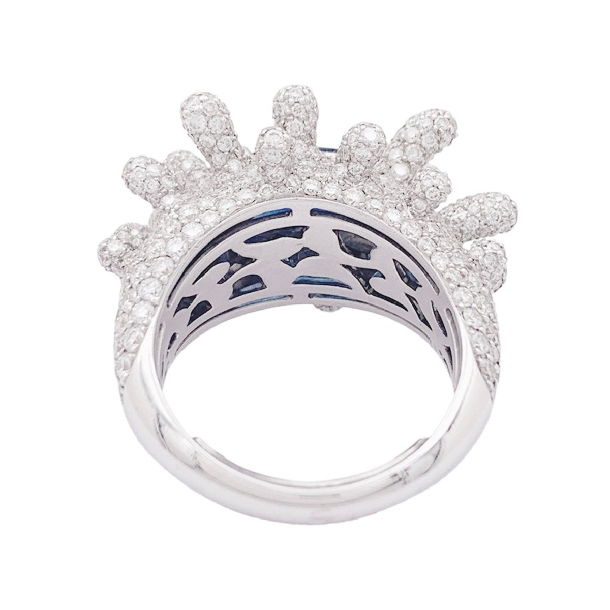 Bague MANALYS en or blanc, saphir et diamants - Castafiore