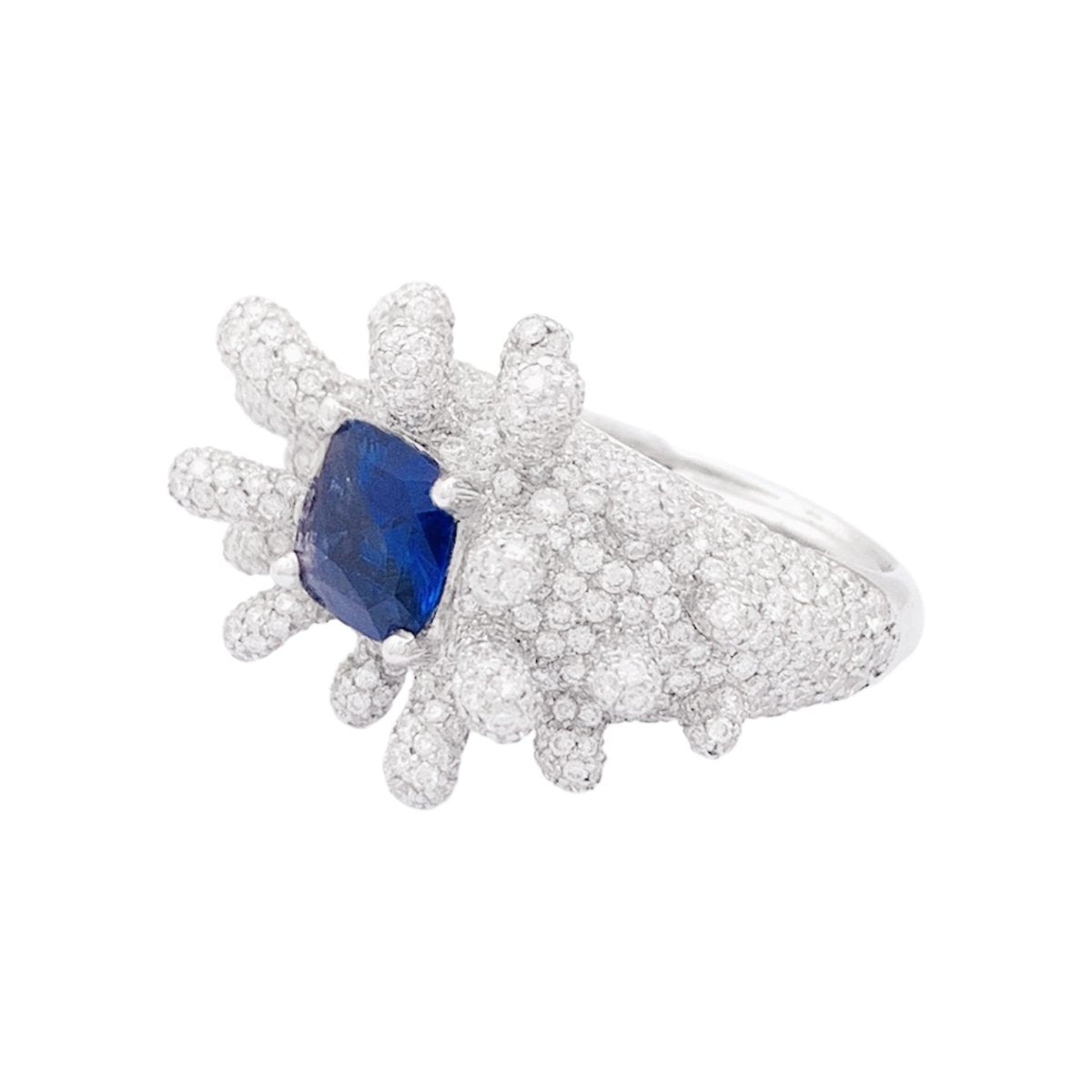 Bague MANALYS en or blanc, saphir et diamants - Castafiore