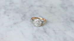Bague Marguerite Diamants 1.20 Ct Or Rose - Castafiore