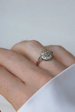 Bague Marguerite Diamants 1.20 Ct Or Rose - Castafiore