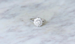 Bague Marguerite Diamants 1,60 Cts Art Deco - Castafiore