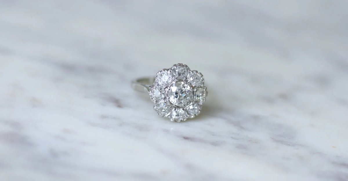 Bague marguerite diamants 2 carats - Castafiore