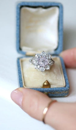 Bague Marguerite Diamants 2.10 Cts Or blanc - Castafiore