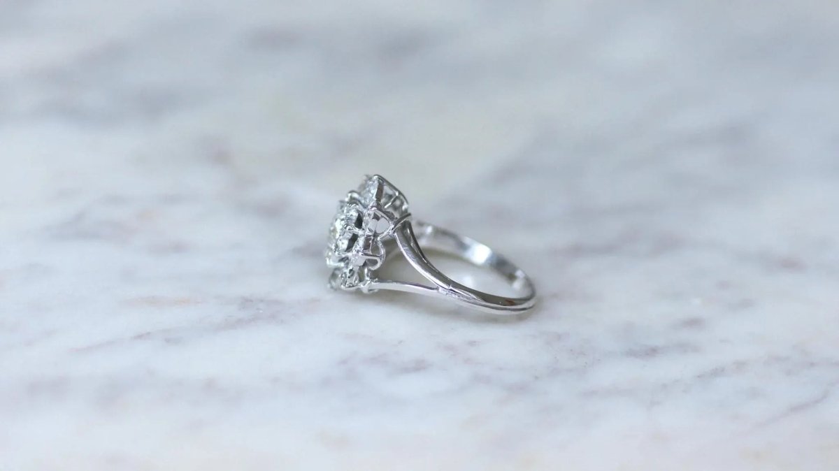 Bague Marguerite Diamants 2.10 Cts Or blanc - Castafiore