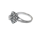 Bague marguerite diamants en or blanc et platine - Castafiore