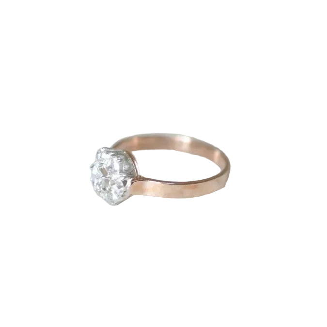 Bague marguerite diamants sur or rose - Castafiore