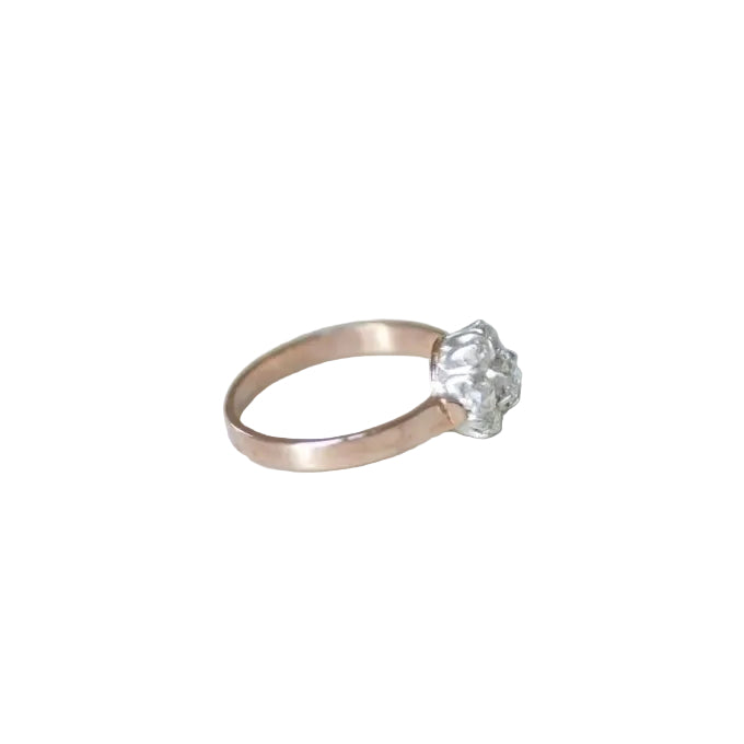 Bague marguerite diamants sur or rose - Castafiore