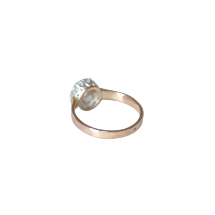 Bague marguerite diamants sur or rose - Castafiore