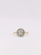 Bague marguerite diamants taille ancienne 0,30 ct - Castafiore