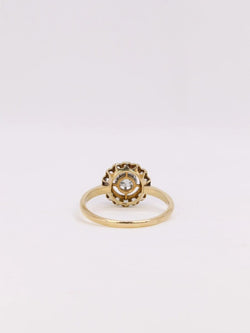 Bague marguerite diamants taille ancienne 0,30 ct - Castafiore