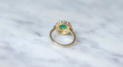 Bague marguerite émeraude et diamants - Castafiore
