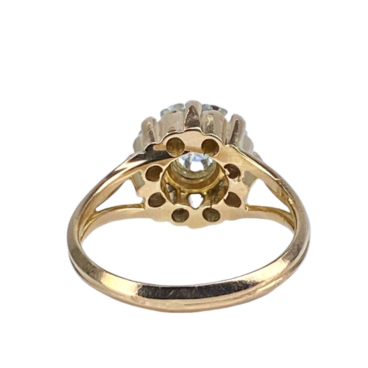 Bague marguerite en or 18 carats et diamants - Castafiore