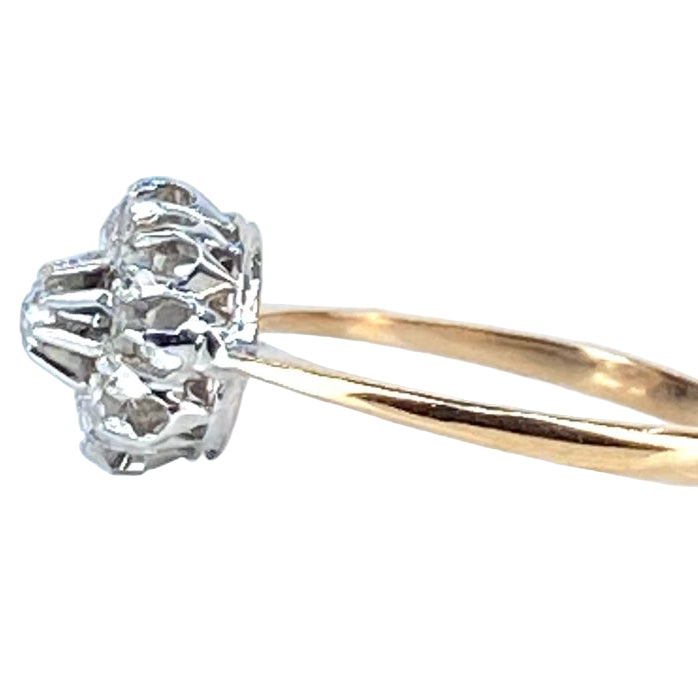 Bague marguerite en or 18 carats et diamants - Castafiore