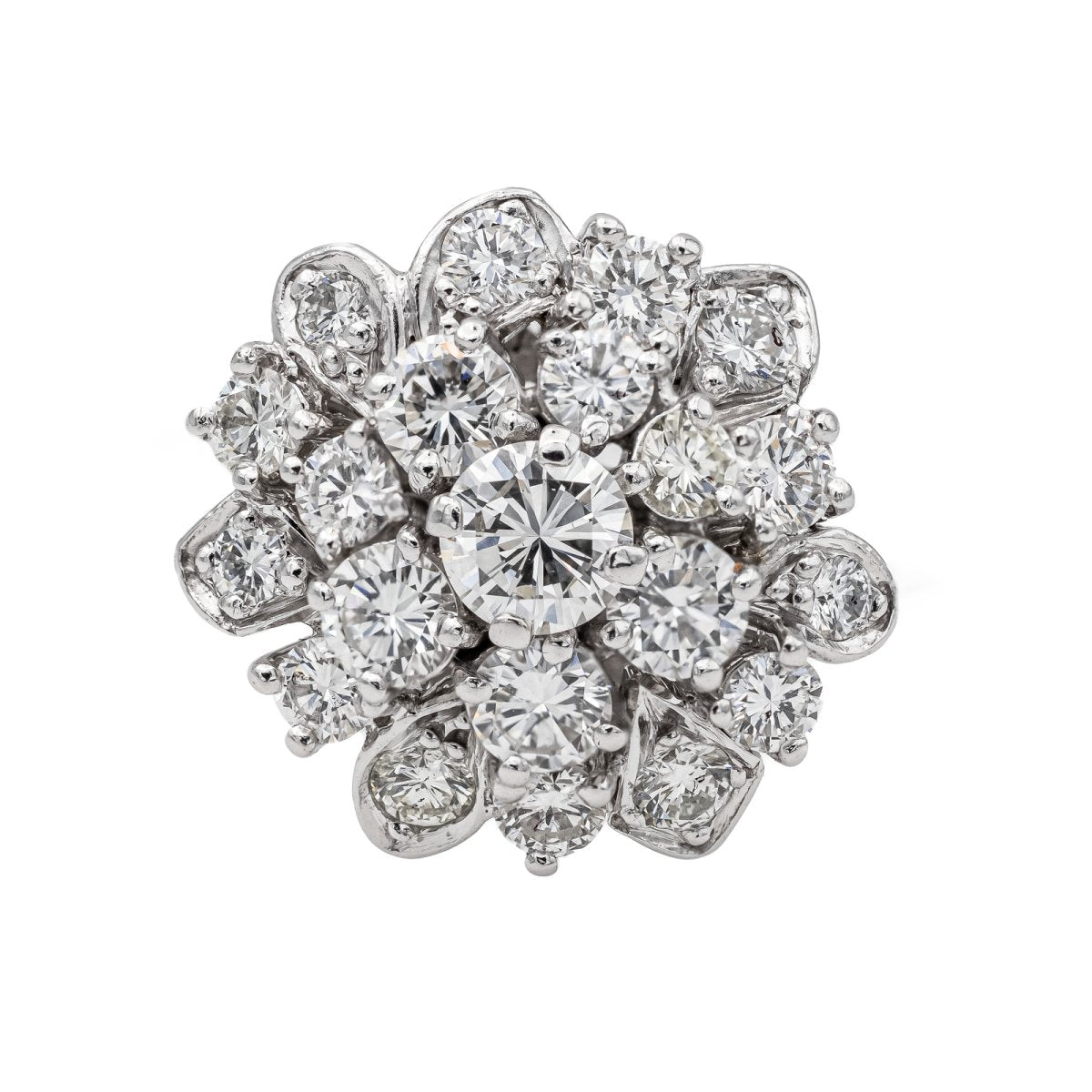 Bague Marguerite en or blanc et diamant - Castafiore