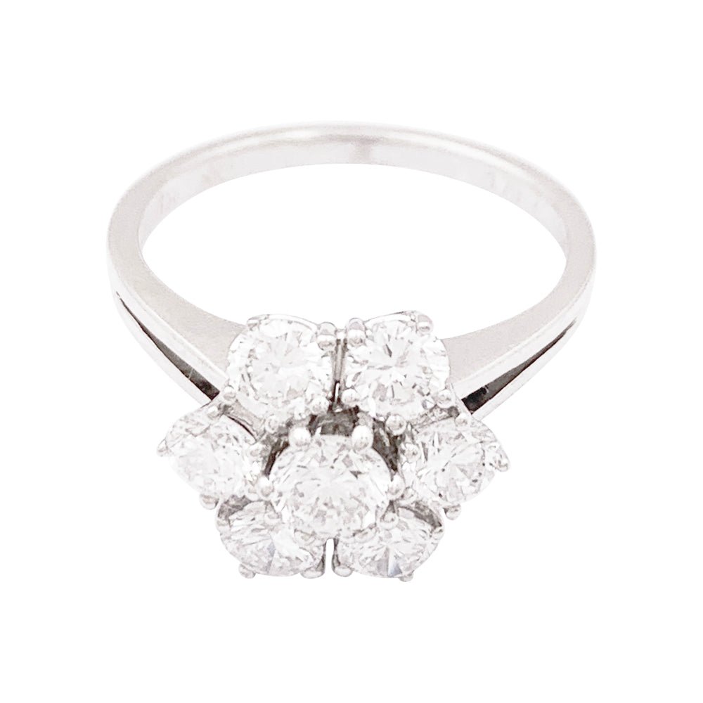 Bague Marguerite en or blanc et diamant - Castafiore