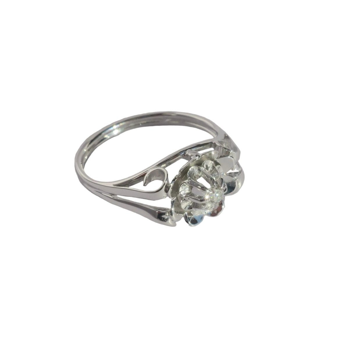 Bague Marguerite en or blanc et diamant - Castafiore