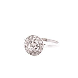 Bague Marguerite en or blanc et diamants - Castafiore