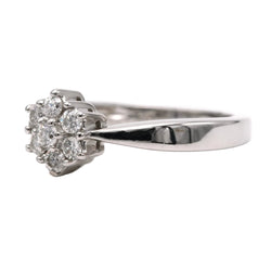 Bague Marguerite en or blanc et diamants - Castafiore