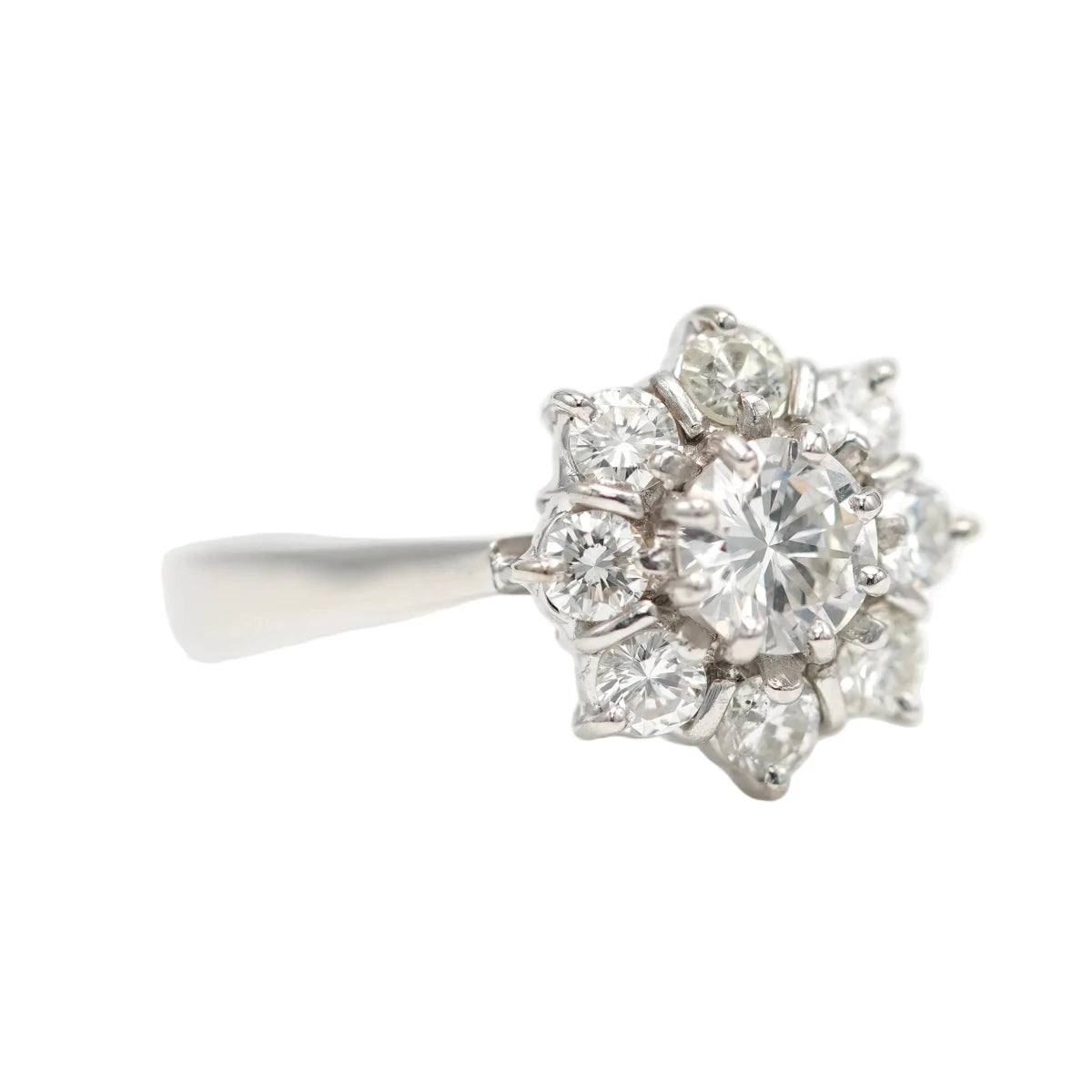 Bague Marguerite en or blanc et diamants - Castafiore