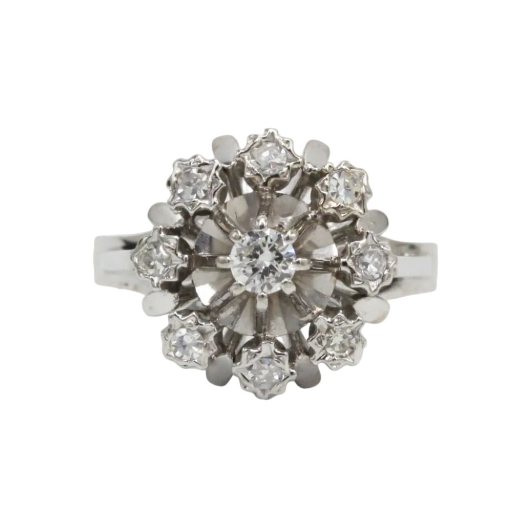Bague Marguerite en or blanc et diamants - Castafiore