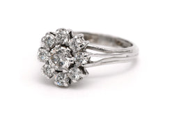 Bague Marguerite en or blanc et diamants - Castafiore