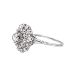Bague Marguerite en or blanc et diamants - Castafiore