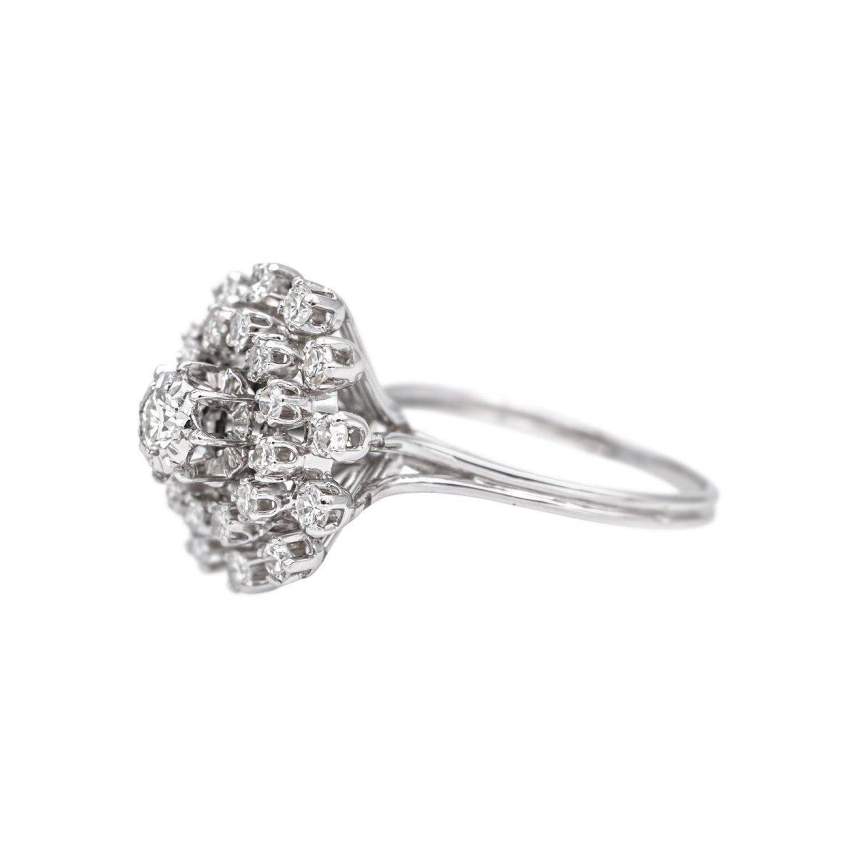 Bague Marguerite en or blanc et diamants - Castafiore