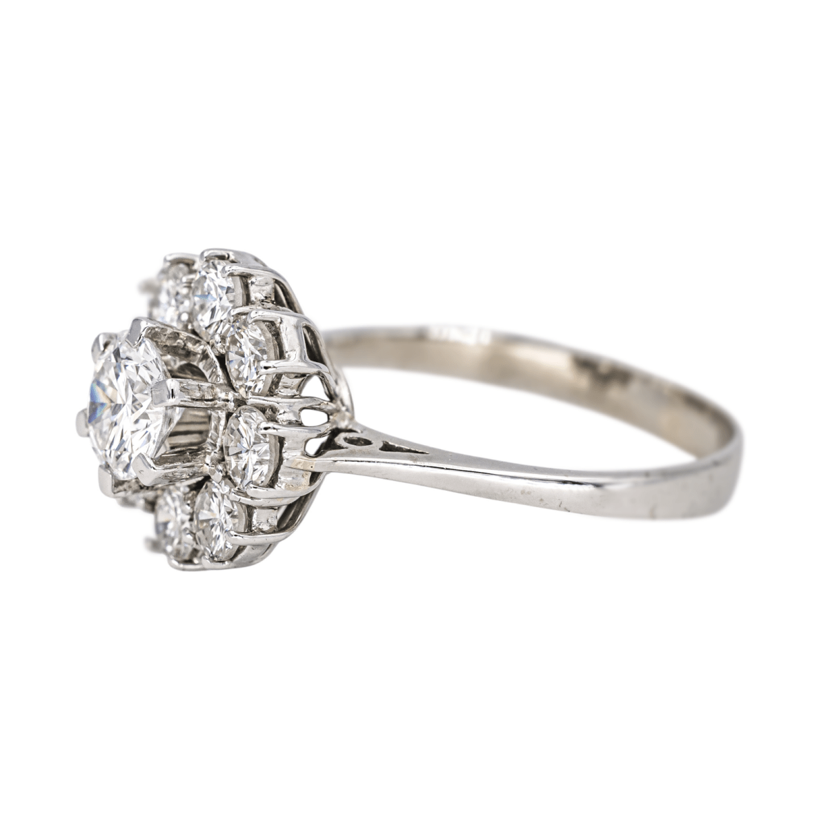 Bague Marguerite en or blanc et diamants - Castafiore