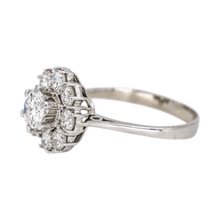 Bague Marguerite en or blanc et diamants - Castafiore