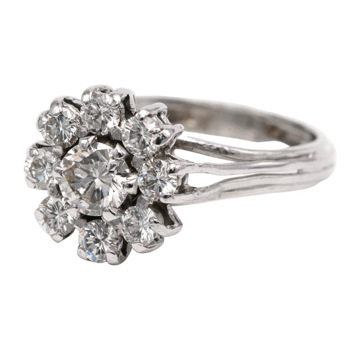 Bague Marguerite en or blanc et diamants - Castafiore