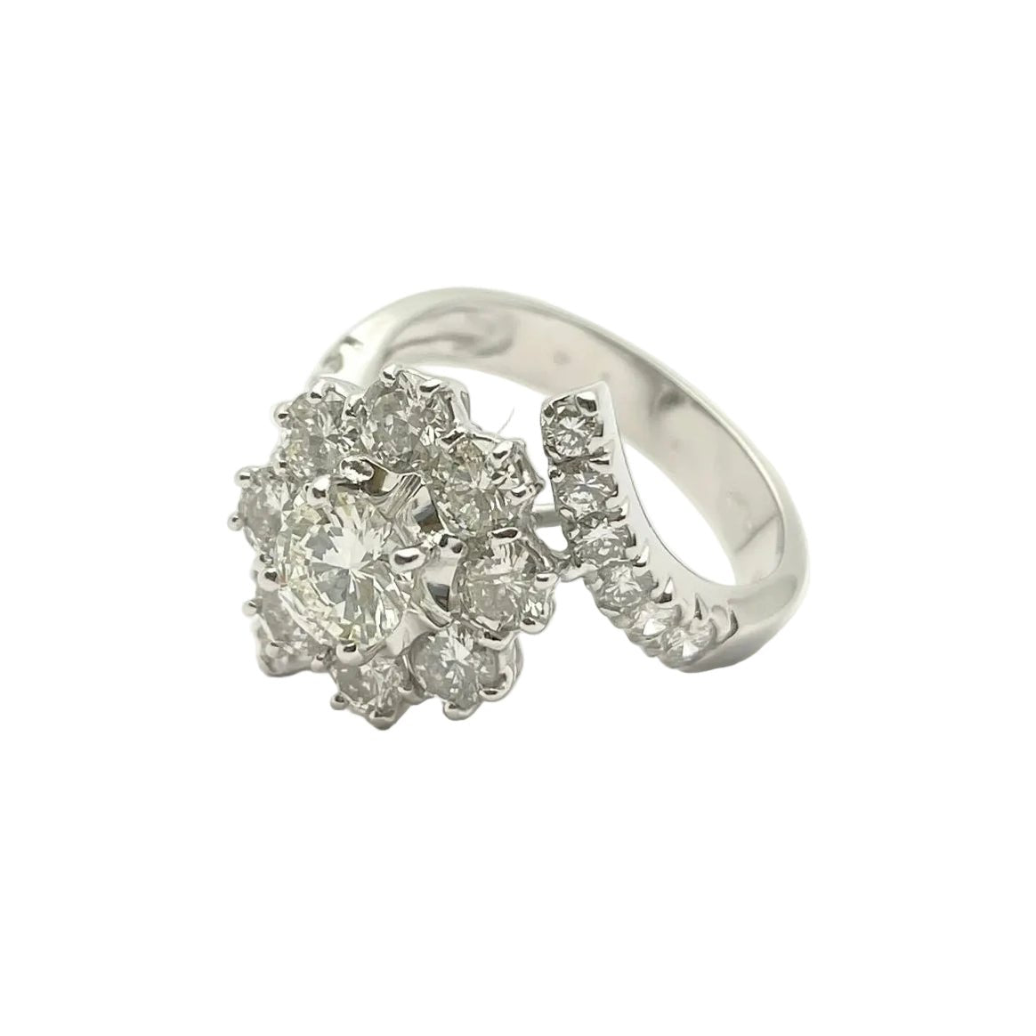 Bague Marguerite en or blanc et diamants - Castafiore