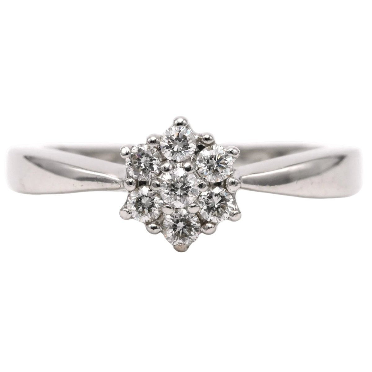 Bague Marguerite en or blanc et diamants - Castafiore