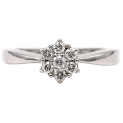 Bague Marguerite en or blanc et diamants - Castafiore