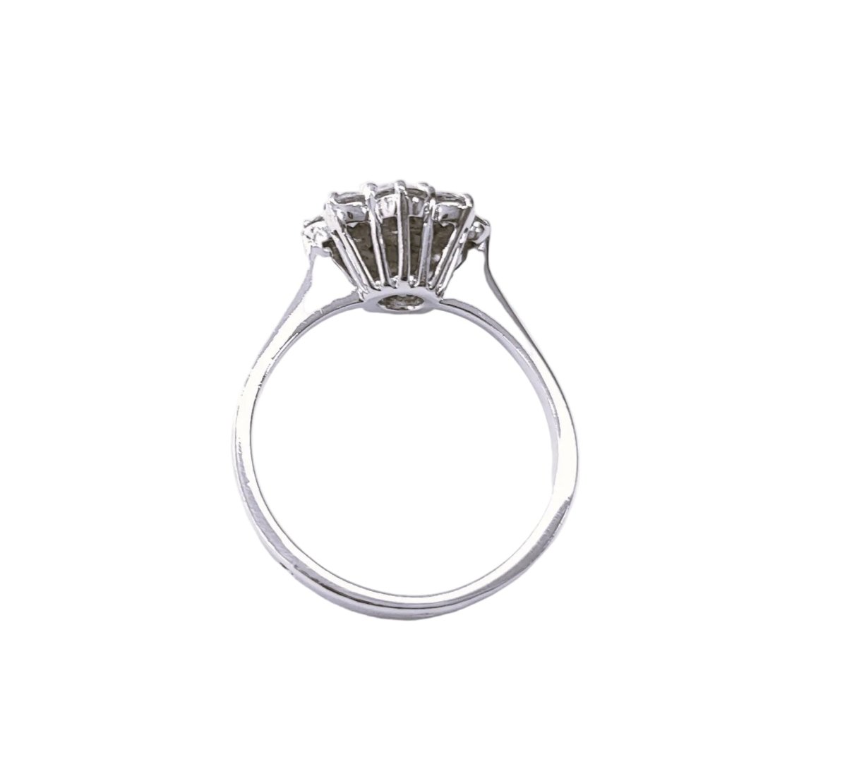 Bague Marguerite en or blanc et diamants - Castafiore